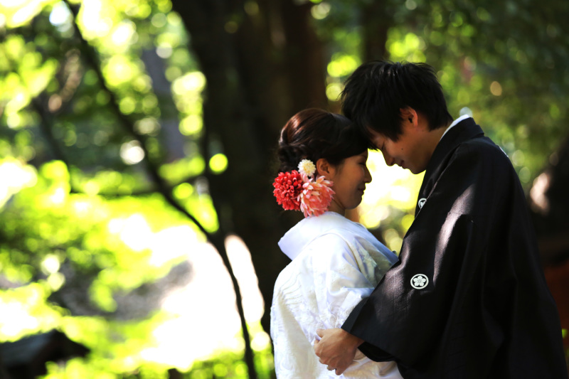 おでこをくっつけて