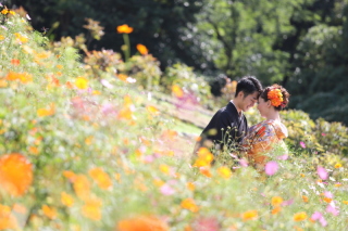 お花畑ロケーション♪