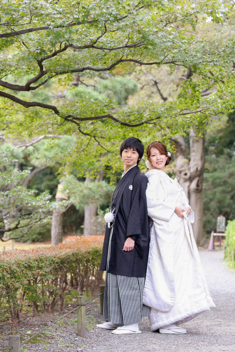 秋の空気の中撮影スタート！