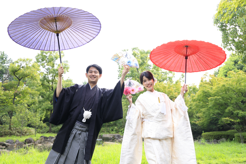 番傘と夫婦扇子