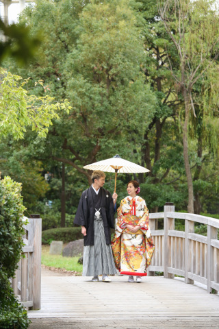 綺麗な庭園での撮影