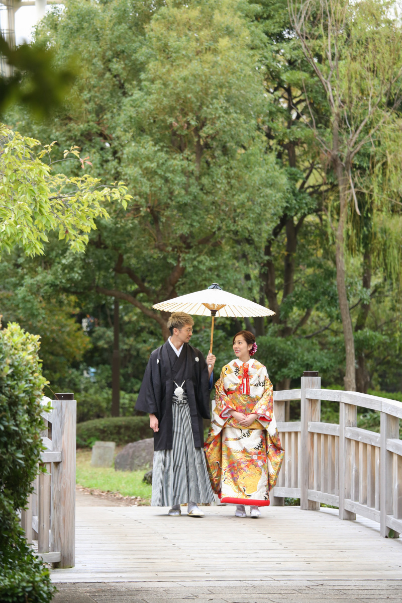 綺麗な庭園での撮影