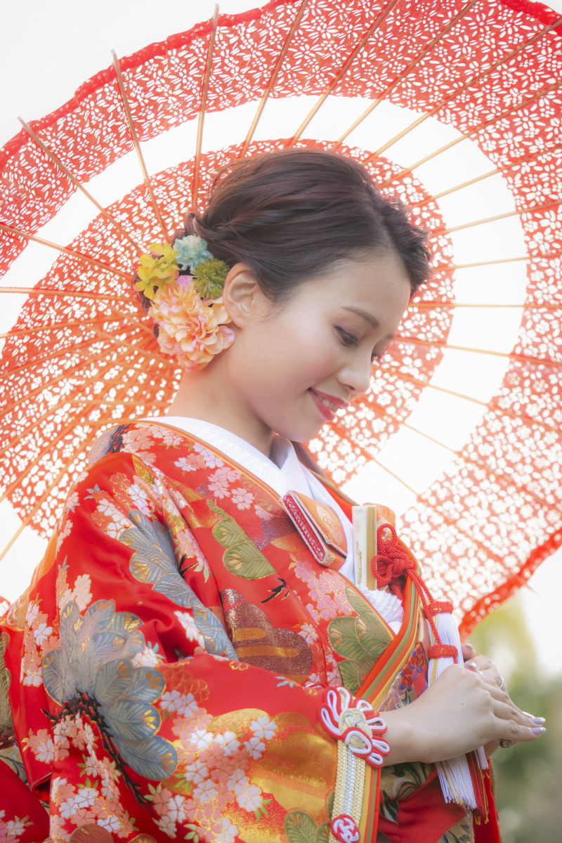 華やかな色打掛