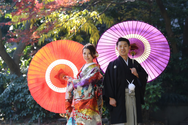 番傘と一緒に。