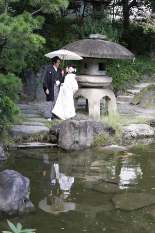庭園ロケーション撮影