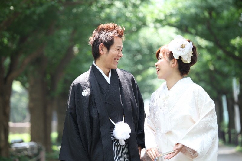 並木での撮影からスタート