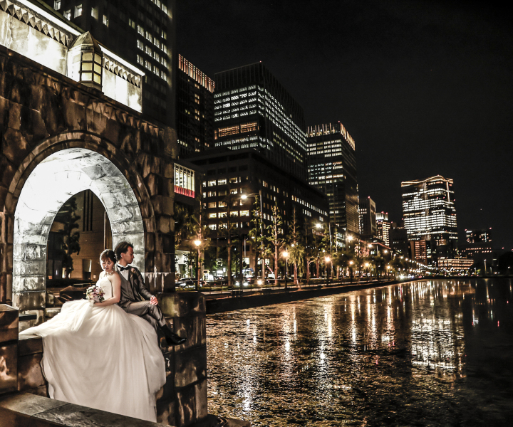 和田蔵門で洋装ナイトロケのお写真を