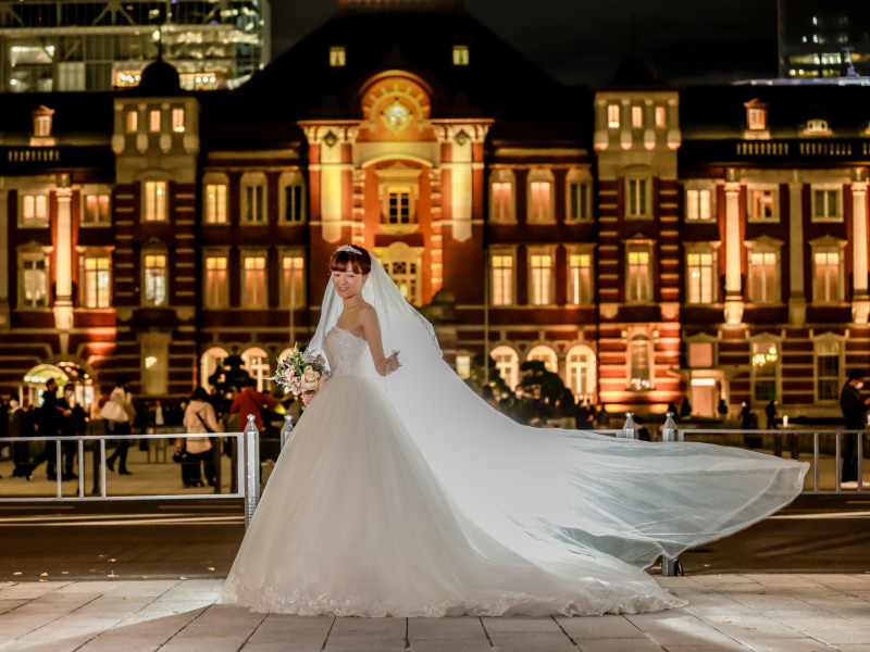 プリンセスラインやAラのドレスもご着用いただけます