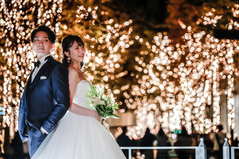【 紅葉和洋装プランLight 】和装ロケ(白無垢 or 色打掛)&洋装ナイトイルミネーション撮影プラン 124800円