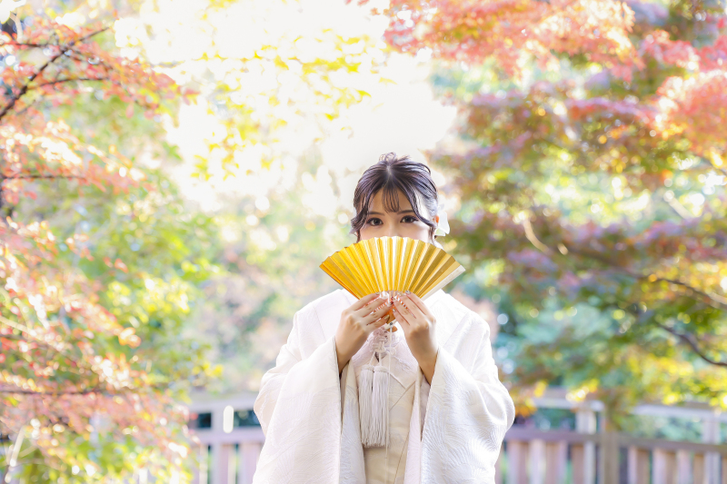 期間限定 和装紅葉ロケーションプラン 白無垢&色打掛2着《40着以上から差額ナシで選べる》衣装確約表示価格からUP料金なし