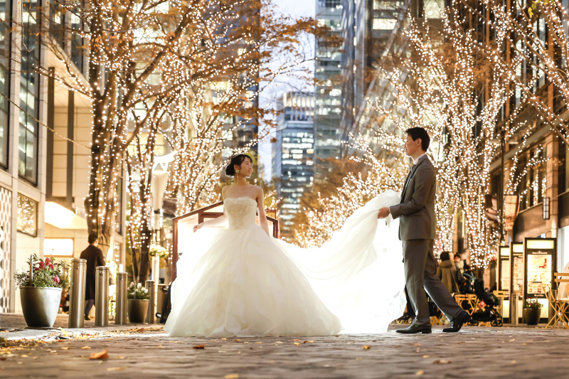 紅葉限定限定プラン(11月20日〜12月10日)和装ロケ1着&&洋装ナイト&イルミプラン(東京駅・丸ノ内)