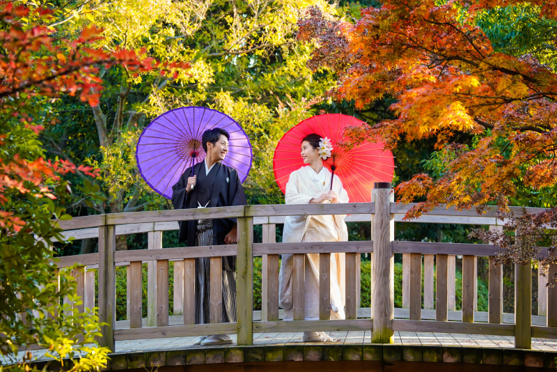 和装紅葉ロケ&東京駅・丸ノ内イルミネーション洋装撮影プラン ドレス確約付き 11月26日〜12月10日まで