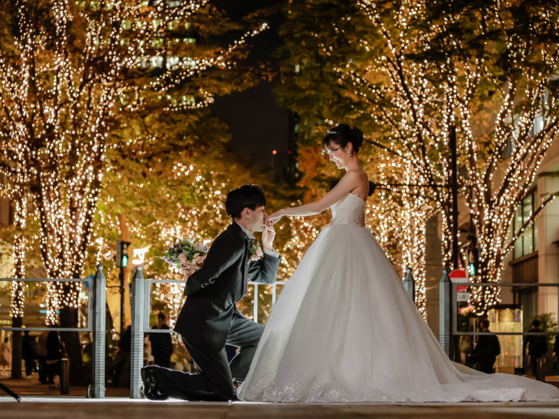 紅葉限定限定プラン(11月20日〜12月10日)和装ロケ1着&&洋装ナイト&イルミプラン(東京駅・丸ノ内)