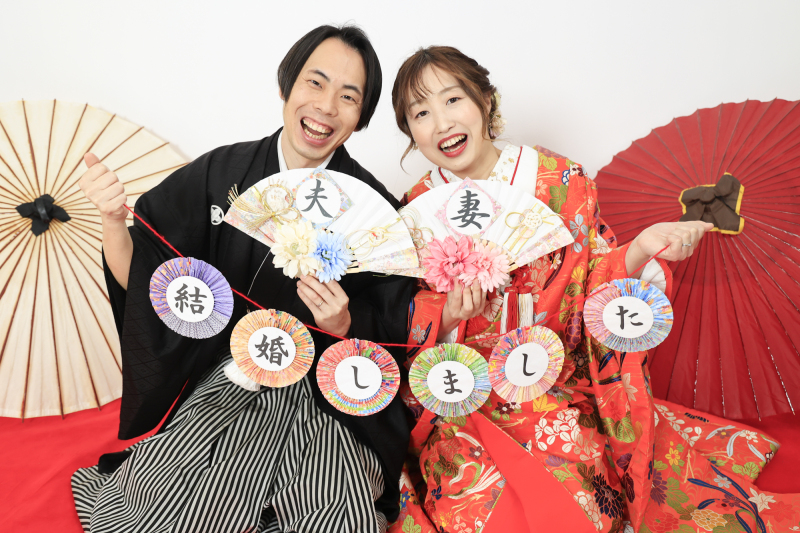 曜日限定プラン（日・月・木）和装スタジオ＆洋装ナイトロケプラン（東京駅・丸ノ内)　白無垢＆色打掛2着