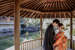 新春プラン⑤ 目白庭園確約 和装ロケーション＆スタジオ撮影プラン（新郎ヘアメ・打掛確約　綿帽子付）　142800円⇒89800円