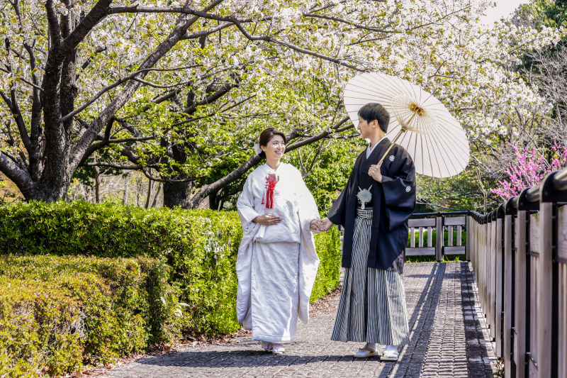 期間限定　和装桜ロケーションプラン　白無垢＆色打掛2着《40着以上から差額ナシで選べる》表示価格からUP料金なしで安心◎