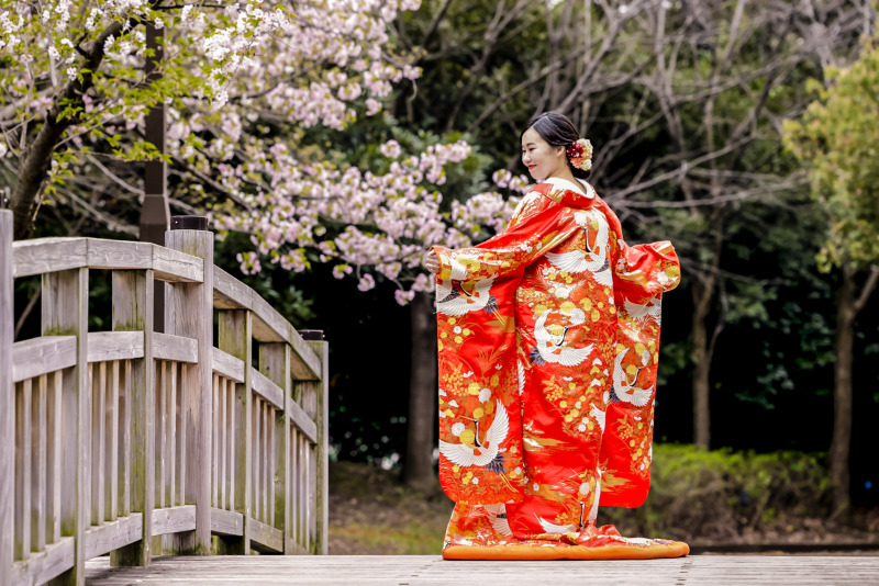 期間限定　和装桜ロケーションプラン　白無垢＆色打掛2着《40着以上から差額ナシで選べる》表示価格からUP料金なしで安心◎