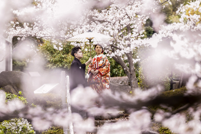 期間限定　和装桜ロケーションプラン　白無垢＆色打掛2着《40着以上から差額ナシで選べる》表示価格からUP料金なしで安心◎