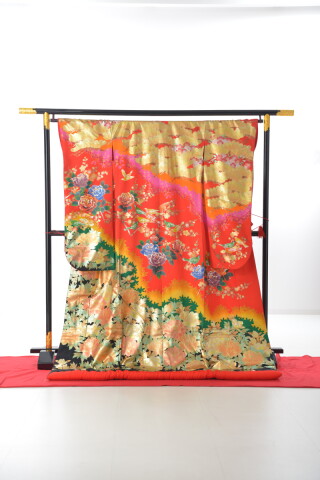 赤14 こばし金松に薔薇