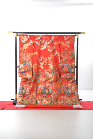 赤6 栄屋赤地アヤメ鶴