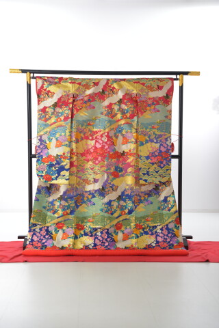 赤11 幸和ぼたん色遠山に裾紺