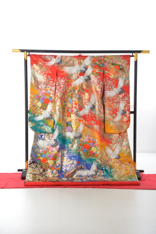 赤30 のしめ花車桜に秋桜