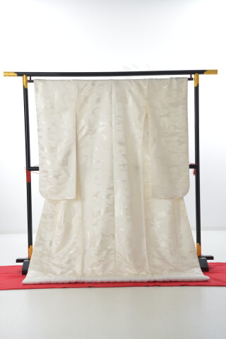 O23 みつわパールプラチナ千羽鶴紋柄