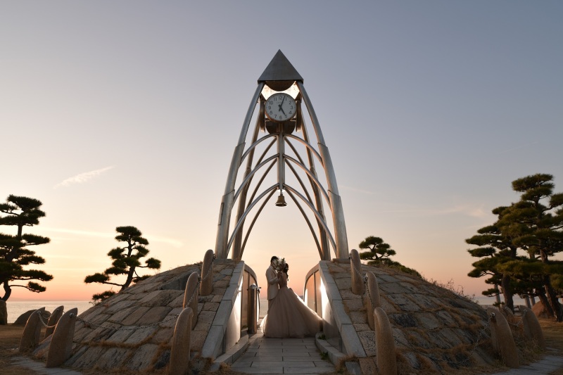 最後は夕日と共に…