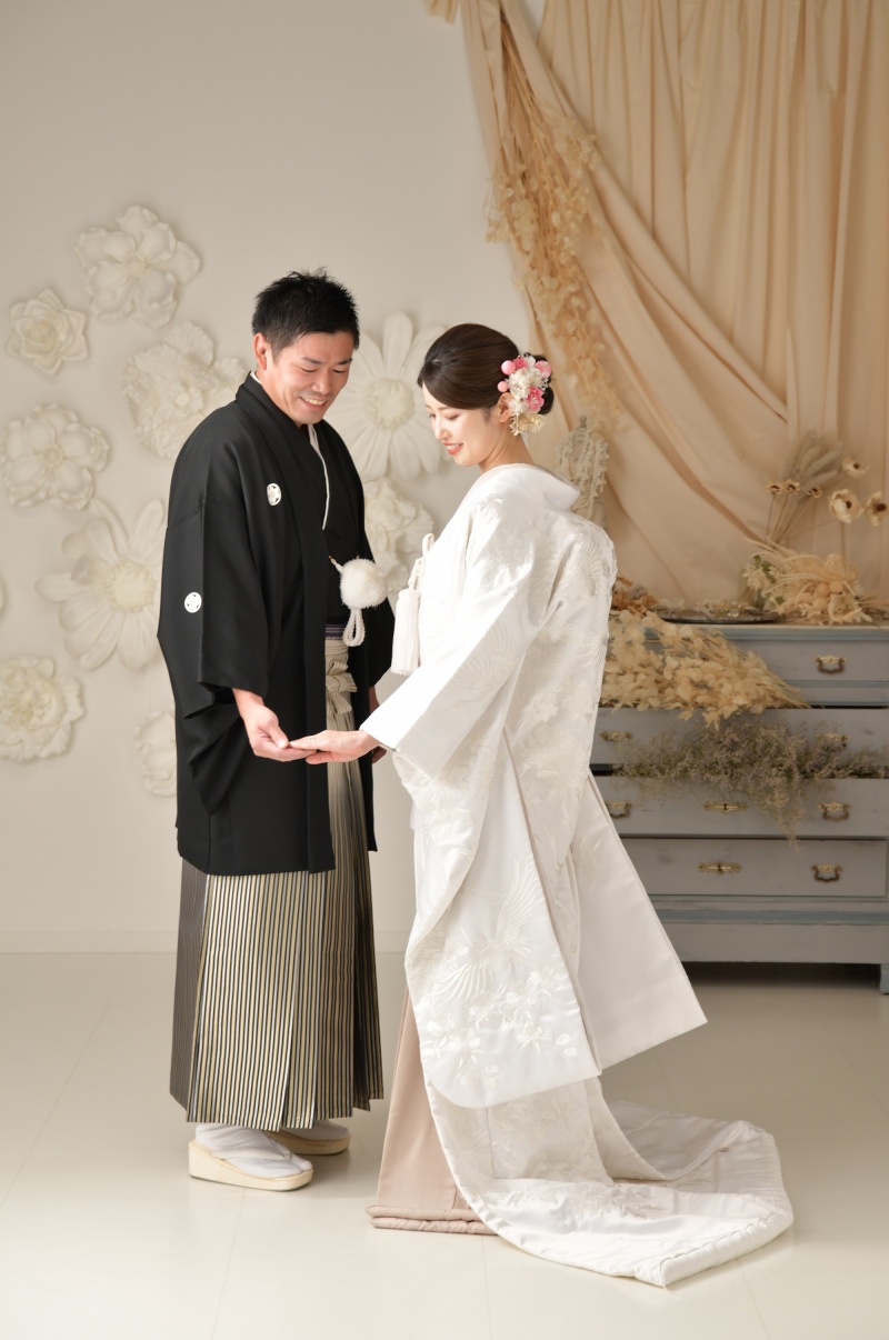 型を取って撮影