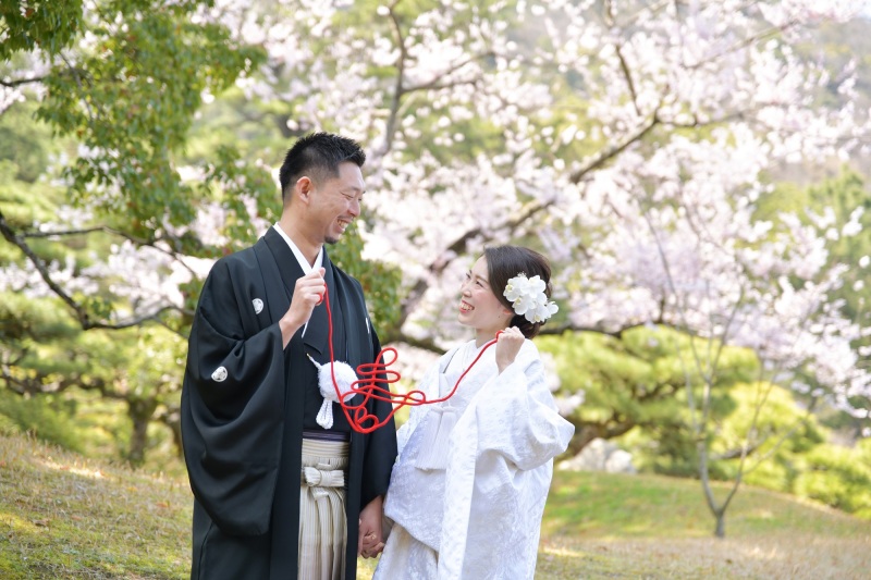 桜フォトウエディング