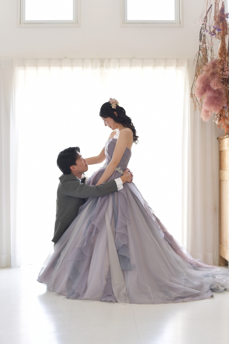 くすみ系でも豪華に