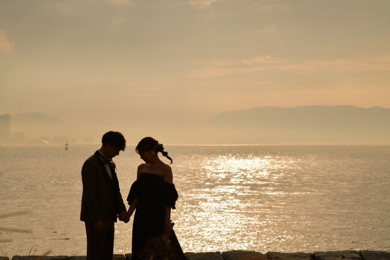 夕陽のシルエット