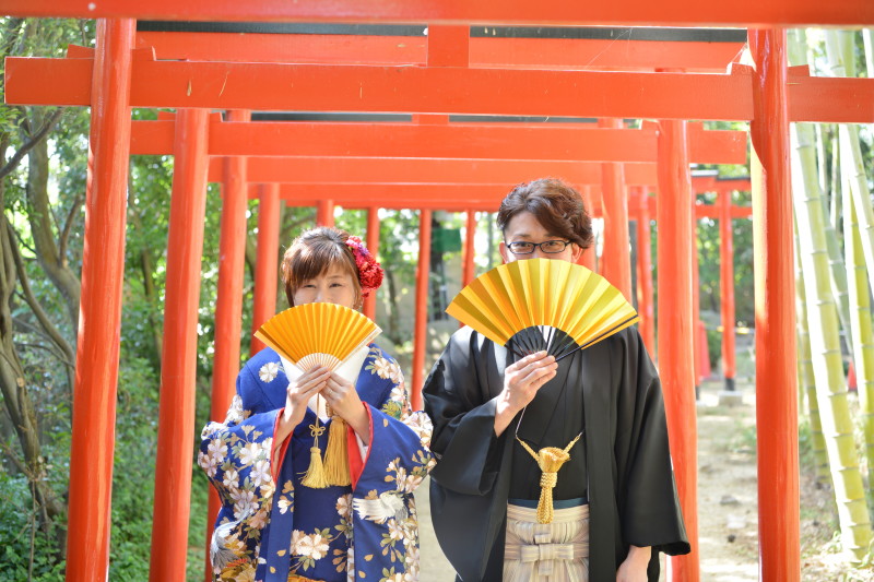 赤い鳥居も可愛い♡