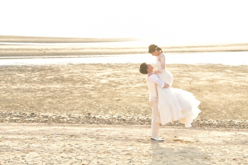 抱き上げショット