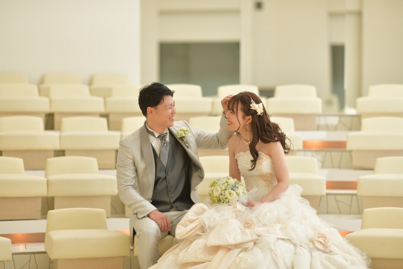 挙式前の新郎新婦様
