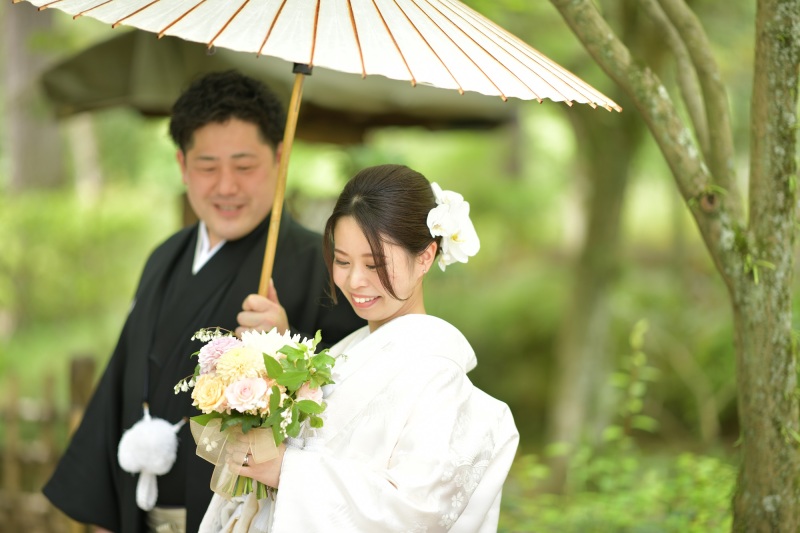 お持ち込みのブーケと一緒に