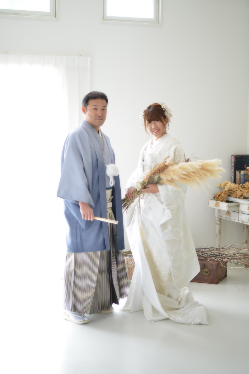 白無垢にチェンジ♪ドライブーケも可愛い♡