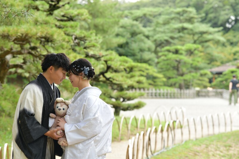 ぬいぐるみと一緒に