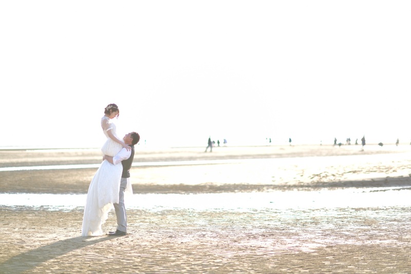 抱き上げショット