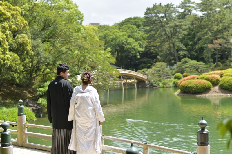 偃月橋を眺めながら