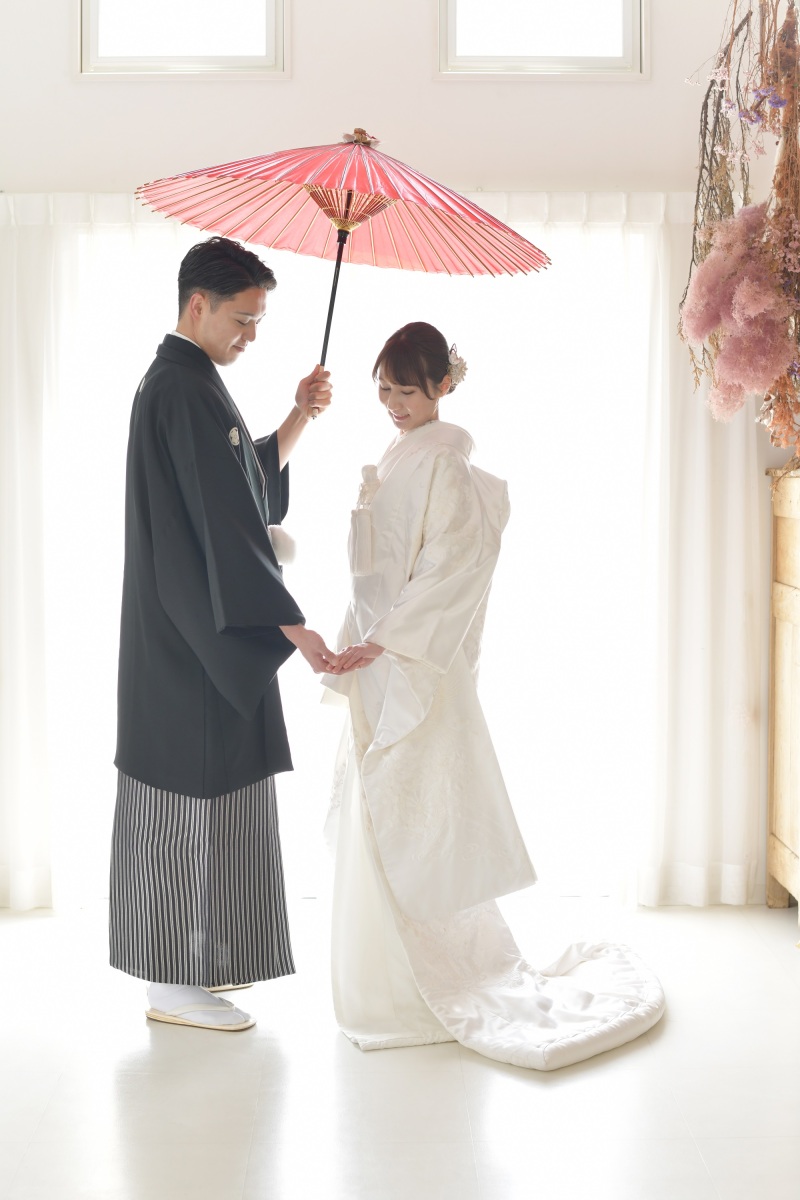 白無垢×黒紋付