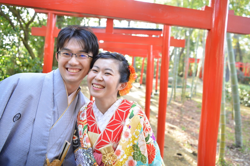 赤い鳥居も可愛い♡