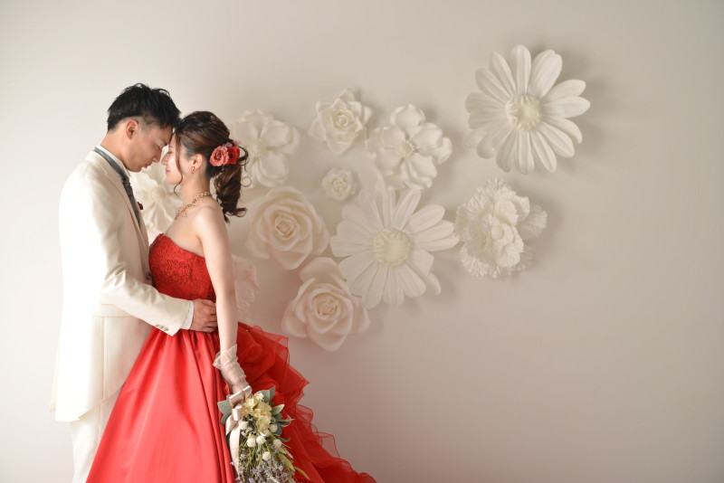 ラストは真っ赤なカクテルドレス♡