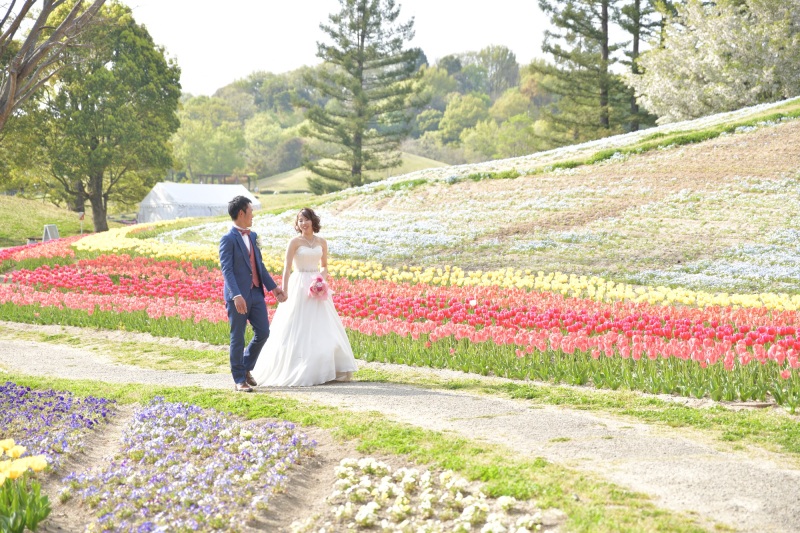 洋装でペットと一緒に！まんのう公園プラン「ドレス1点(WorC)＋タキシード1点・データ50カット」