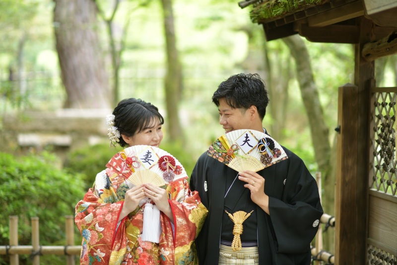 ※新緑の時期に!栗林公園プラン「和装1点(白無垢or色打掛)・紋付1点+データ80カット」