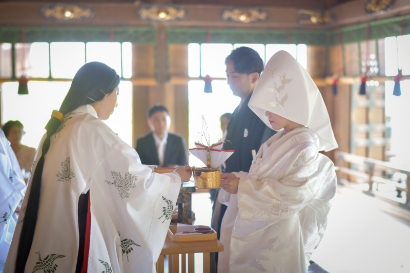 神前挙式プラン「和装1点(白無垢or色打掛)・紋付1点+アルバム+当日美容+撮影」