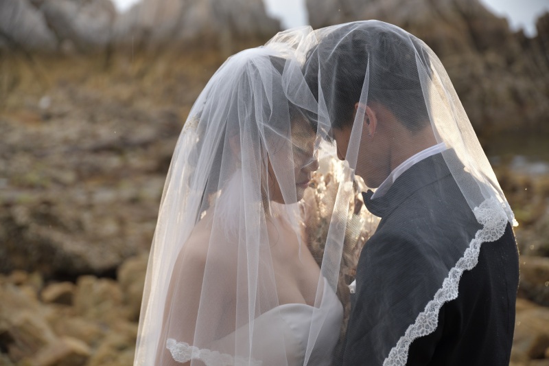 崖フォトプラン「ドレス1点・タキシード1点+データ50カット」