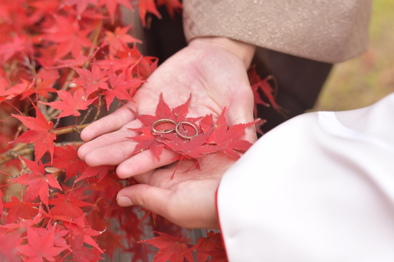 ※紅葉の時期に!栗林公園プラン「和装1点(白無垢or色打掛)・紋付1点+データ80カット」