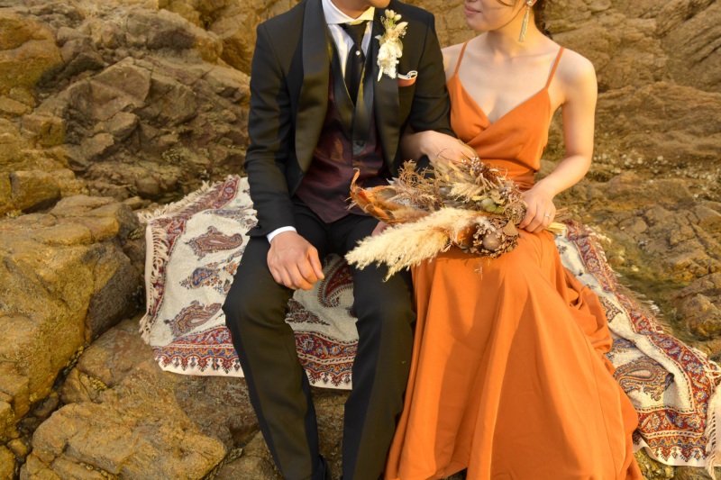 崖フォトプラン「ドレス1点・タキシード1点+データ50カット」