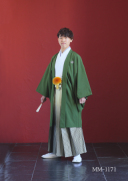 グリン×白　無地